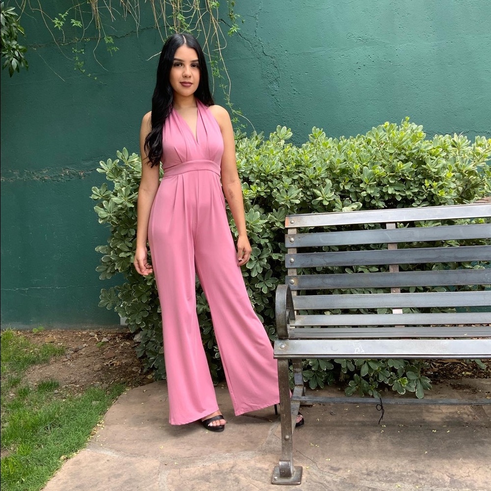Jumpsuit Pink Halter Sleeveless NWT